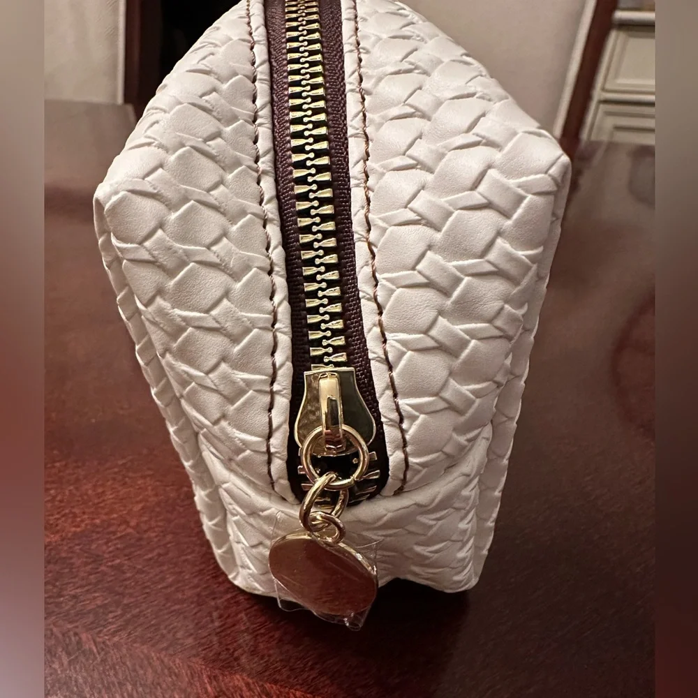 Sylune 3-in-1 Clear Cosmetic Bag Set White NWT